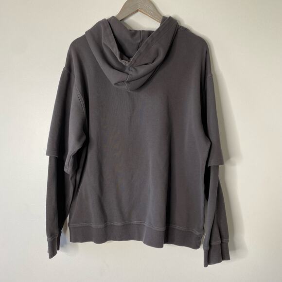 LIT ACTIVEWEAR Gray Cozy Oversized Two-Piece Cotton Hoodie - Picture 7 of 8